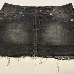 Spacegirlz Black Stonewash Denim Mini